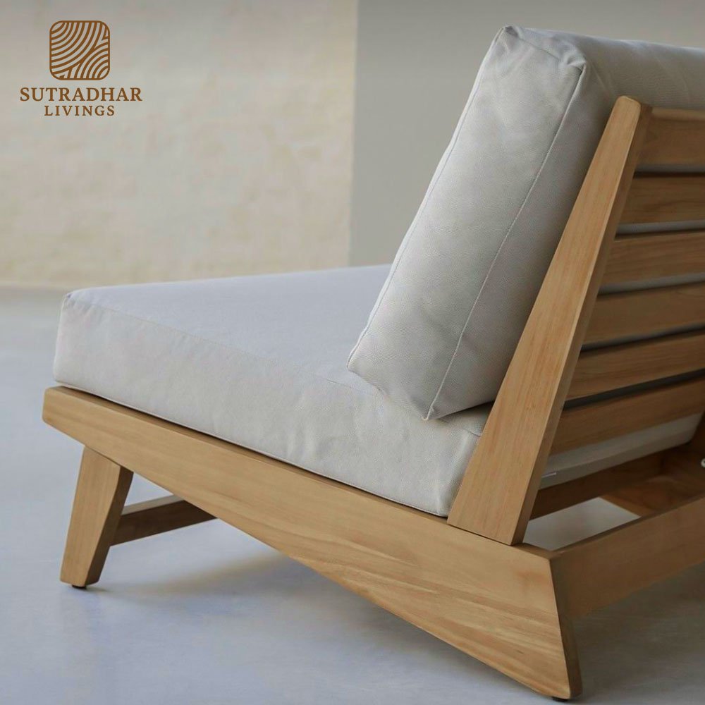 Sierra Slatted Lounge Chair – Mango Wood - Image 4