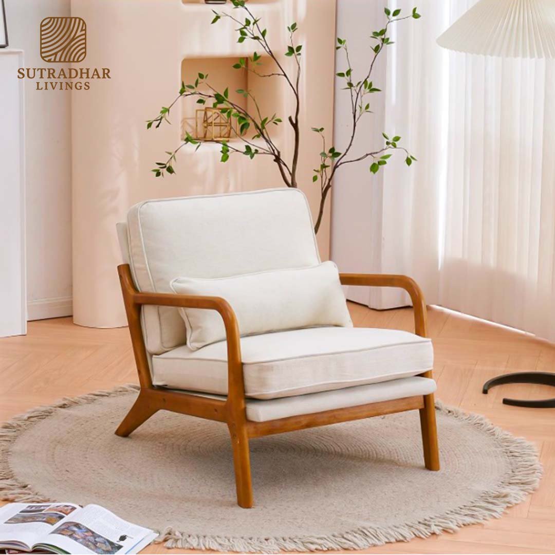 Wooden Comfort Arm Chair – Mango Wood