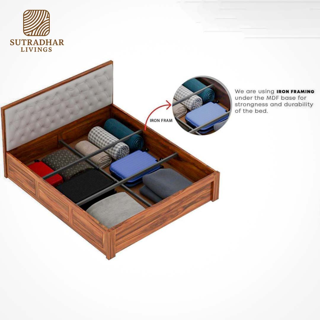 Eterna Comfort Bed – Sheesham Wood - Image 2