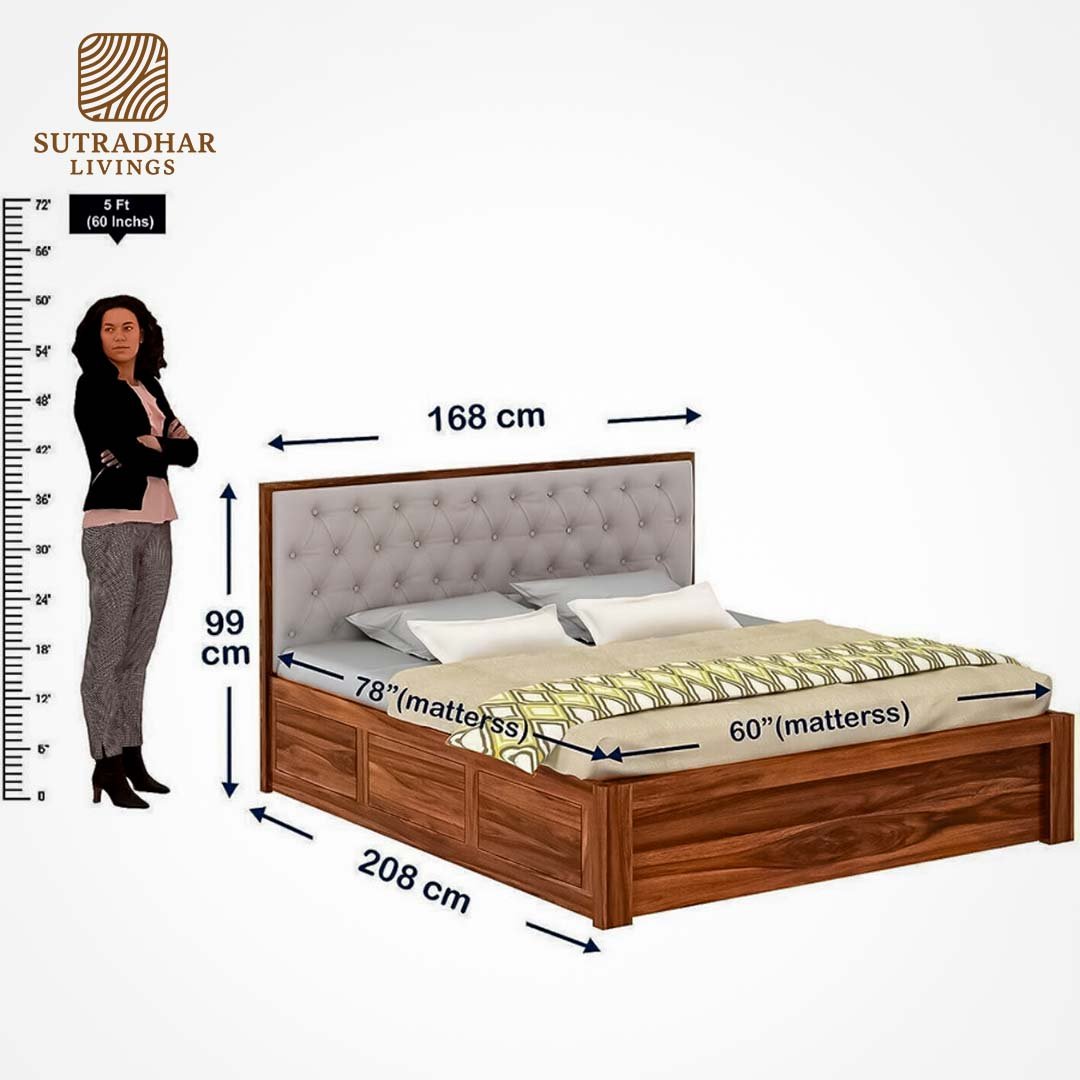 Eterna Comfort Bed – Sheesham Wood - Image 3