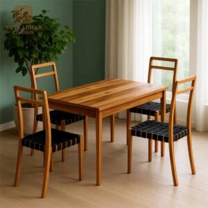 The Rosewood Touch Premium Solid Wood 4-Seater Dining Set