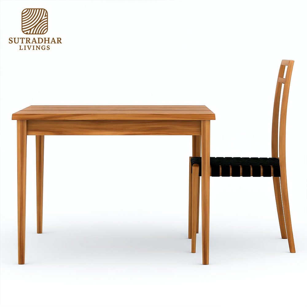 The Rosewood Touch Premium Solid Wood 4-Seater Dining Set - Image 2