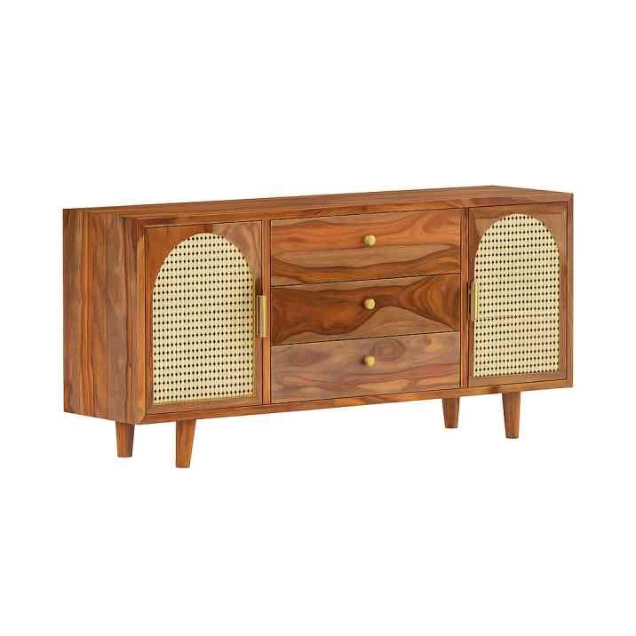 Mehrab Sideboard – Handcrafted Sheesham Wood Cabinet - Image 2