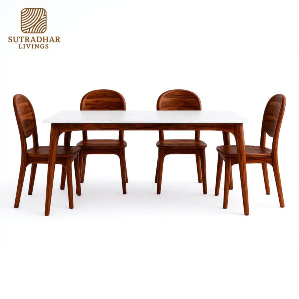 SutradharLivings Marble Top 6-Seater Dining Set - Image 2