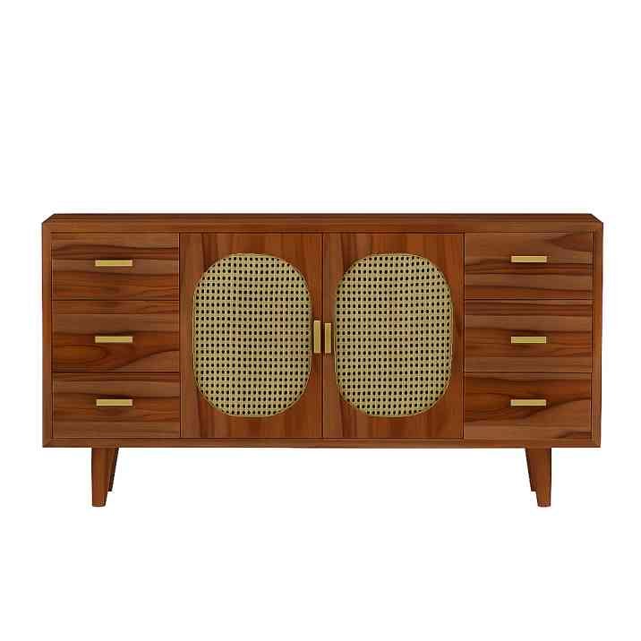 Aavya Cane Sideboard – Sheesham Wood - Image 2