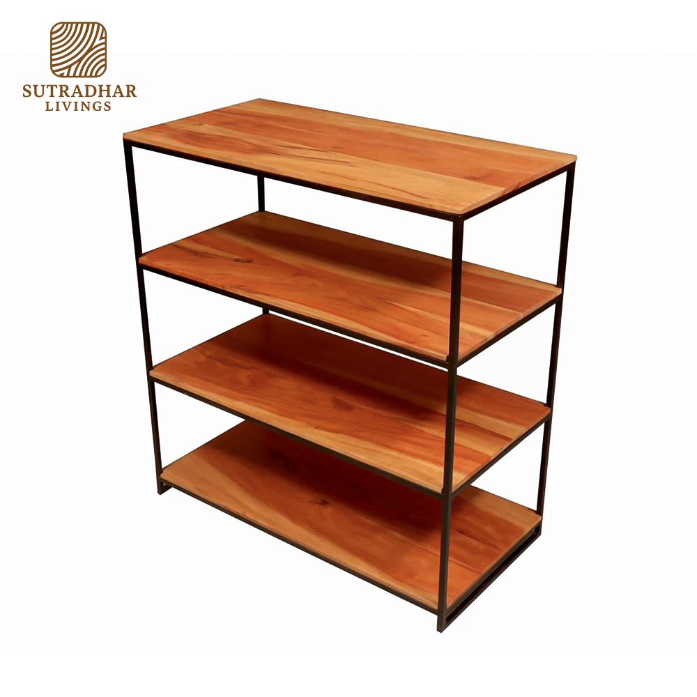 Ironwood Rack – Industrial Style Storage Shelf with Solid Wood & Metal Frame - Image 2