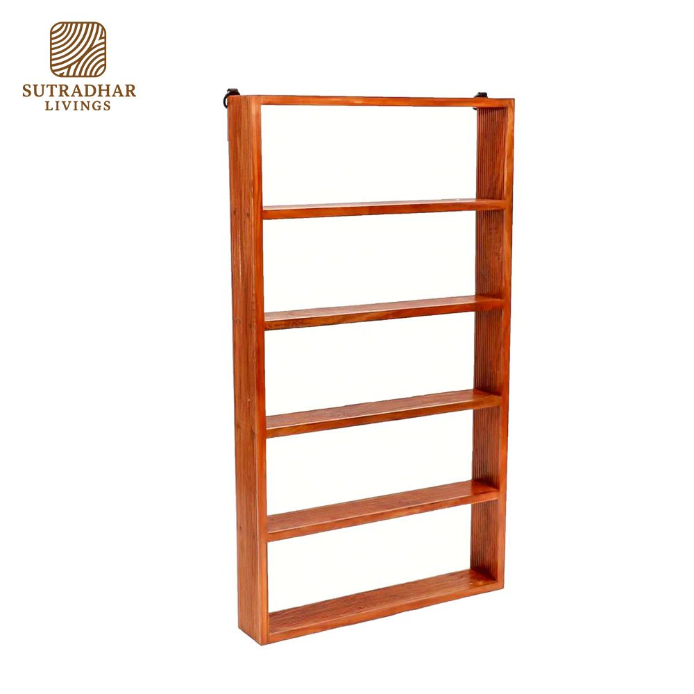 Classic Edge Wall Shelf in Solid Sheesham Wood – Minimalist Design - Image 3
