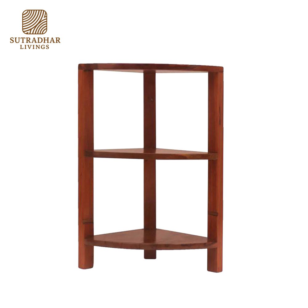 SpaceSaver Corner Rack – Solid Wood & Metal Corner Shelf for Smart Storage - Image 3