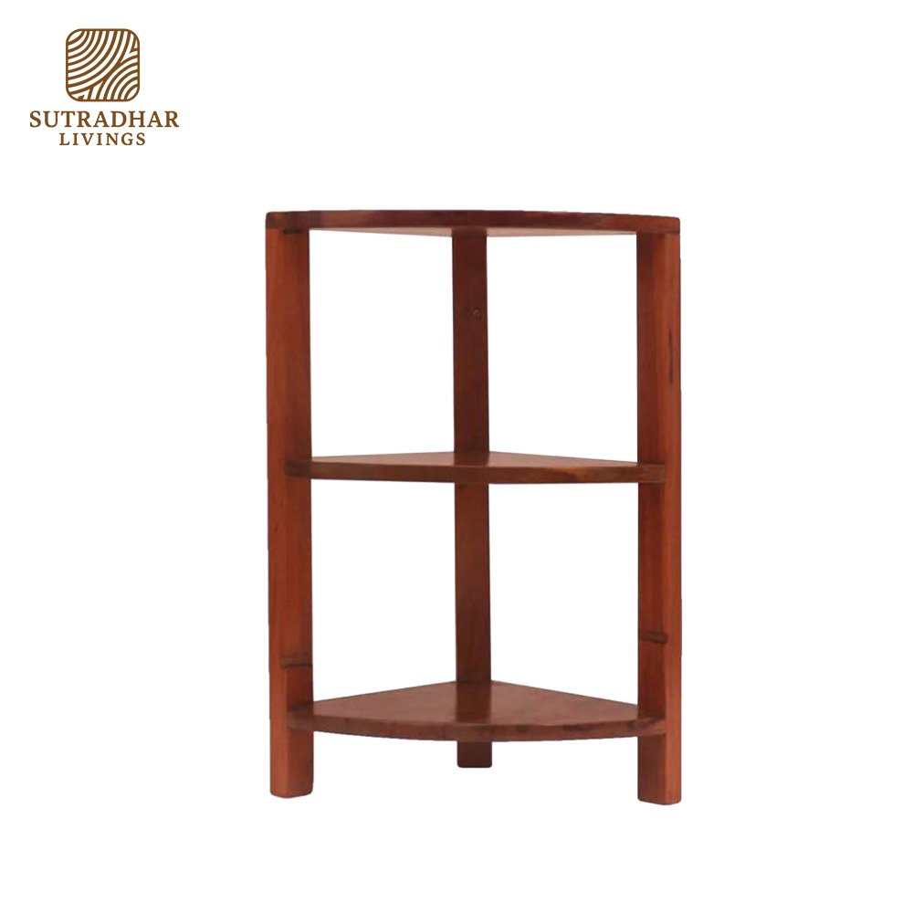 SpaceSaver Corner Rack – Solid Wood & Metal Corner Shelf for Smart Storage - Image 4