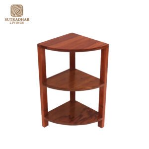 SpaceSaver Corner Rack – Solid Wood & Metal Corner Shelf for Smart Storage