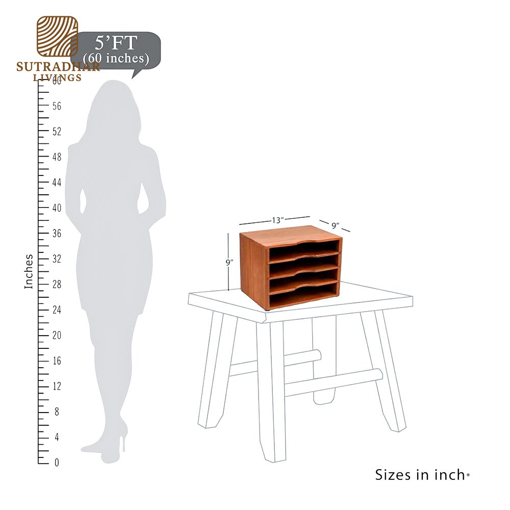 Heritage Wooden File Holder – Elegant Organizer for Desk & Office - Image 3