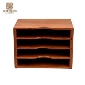 Heritage Wooden File Holder – Elegant Organizer for Desk & Office