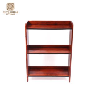 Classic Wooden 3-Tier Shelf in Solid Sheesham Wood – Durable & Elegant