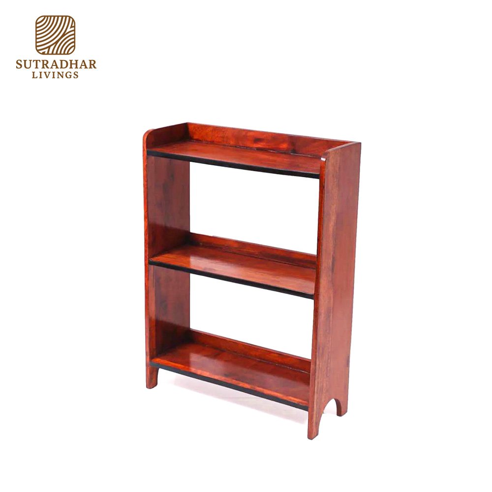 Classic Wooden 3-Tier Shelf in Solid Sheesham Wood – Durable & Elegant - Image 3