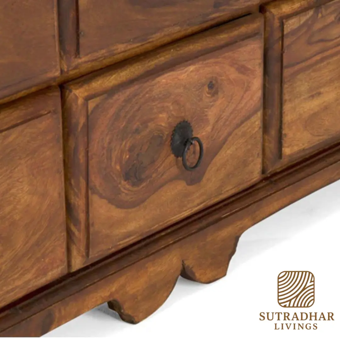 Solid Sheesham Wood Apothecary Chest / Multi-Drawer Storage Cabinet - Image 3