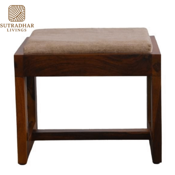 Solid Sheesham Wood Coffee Table Set with Nested Stools and Storage - Image 7