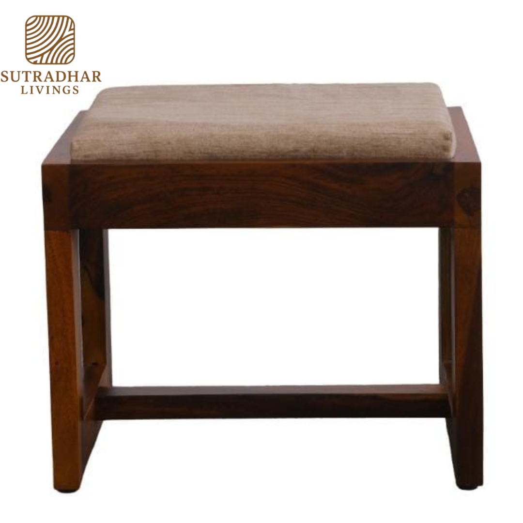 Solid Sheesham Wood Coffee Table Set with Nested Stools and Storage - Image 7