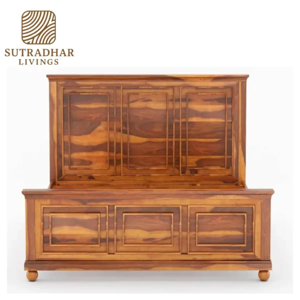 Premium Solid Wood King Size Bed – Classic Elegance Collection - Image 3