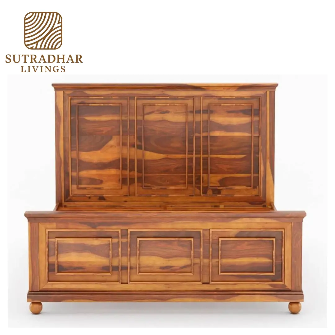 Premium Solid Wood King Size Bed – Classic Elegance Collection - Image 3